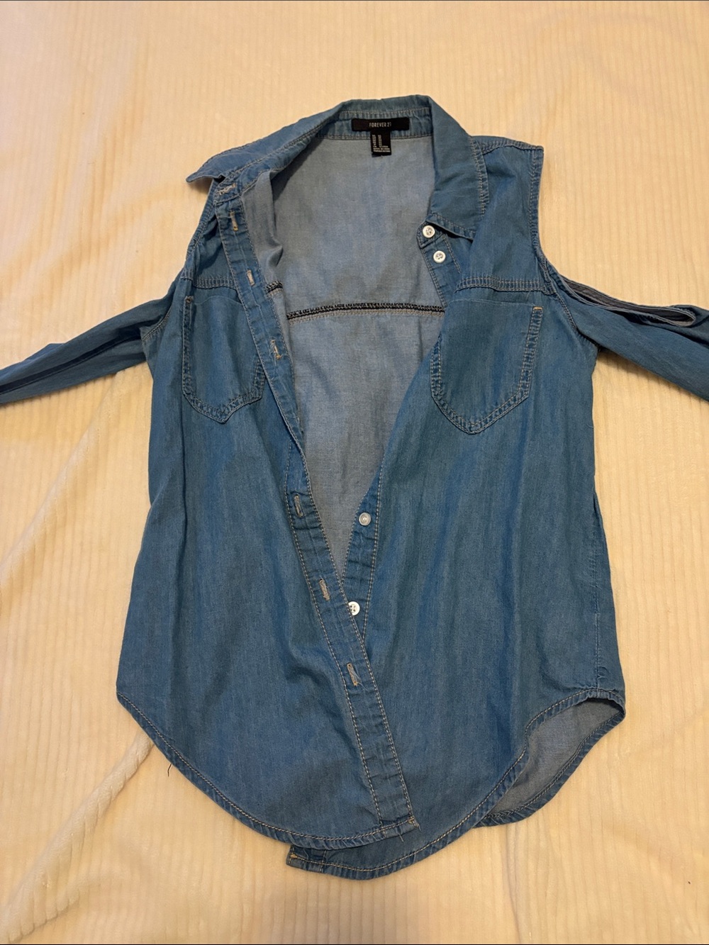 Madewell Light Blue Denim Button-Front Women's Shirt